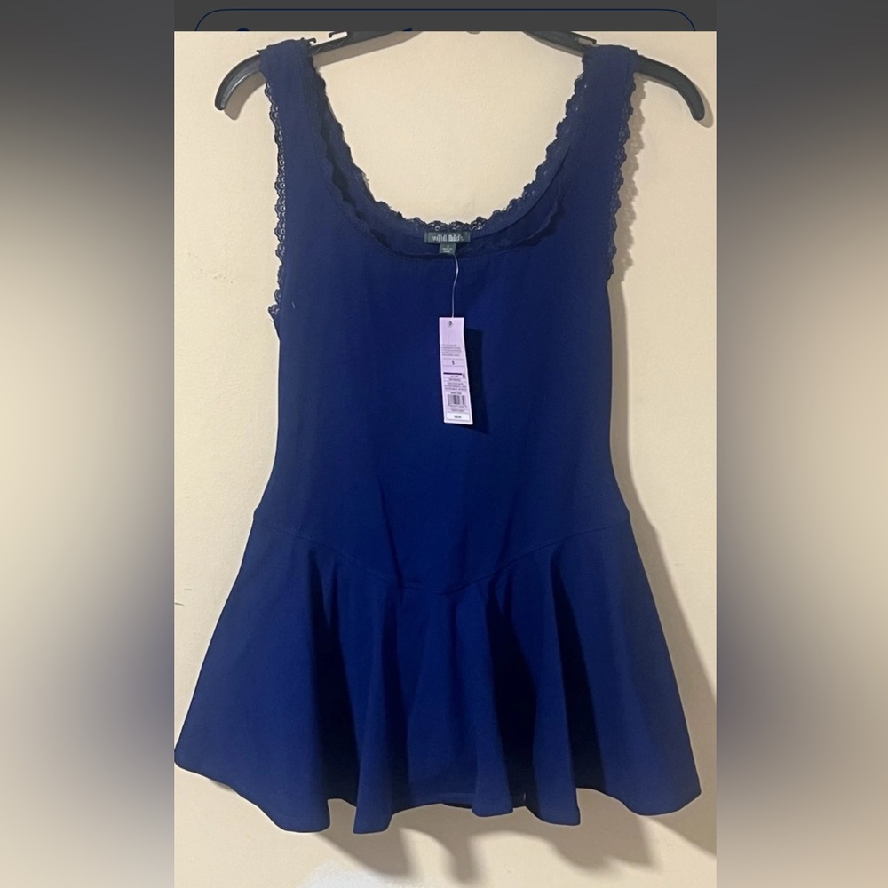 Women’s Lace Drop Waist Mini Skater Dress - Wild Fable™Blue Size XS, S(@94)M@101